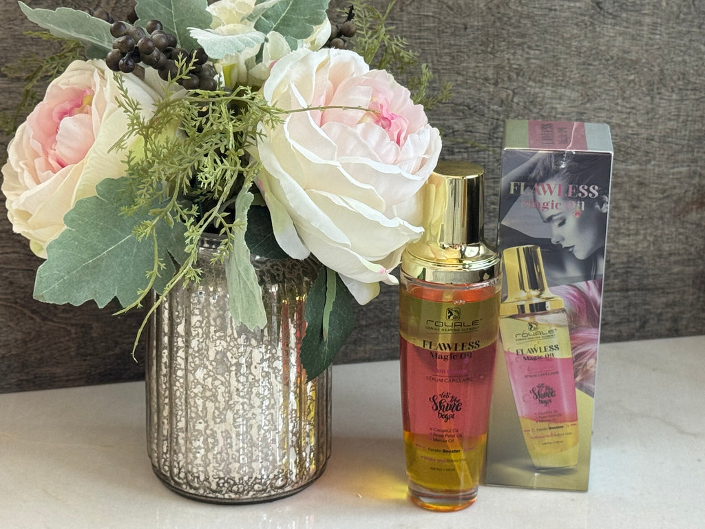 Hair Facial serum (Coconut Oil, Rose Petal Oil & Marula Oil with Keratin Booster)