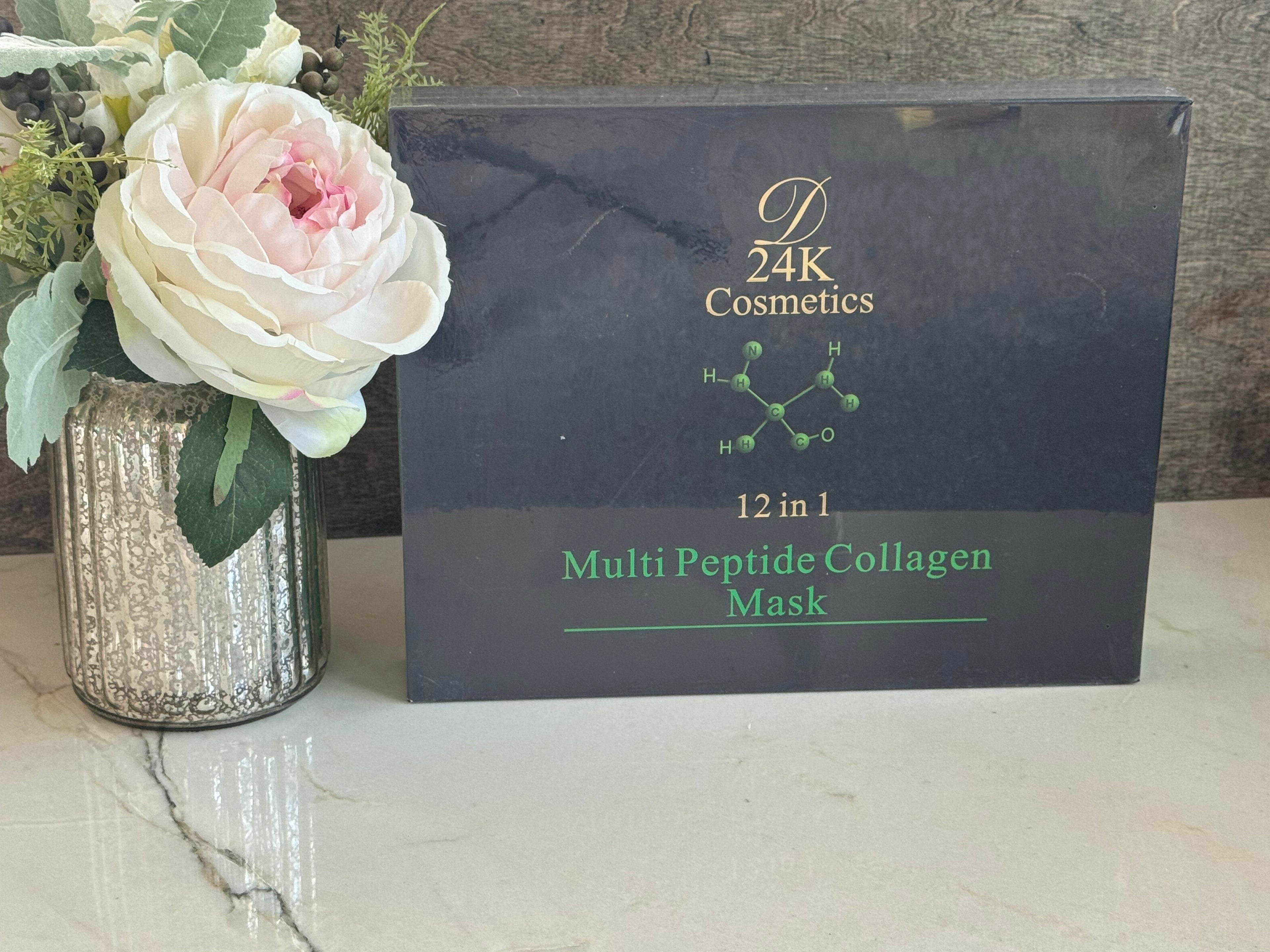 Multi Peptide Collagen Facial mask (12 ct) by D24K Cosmetics
