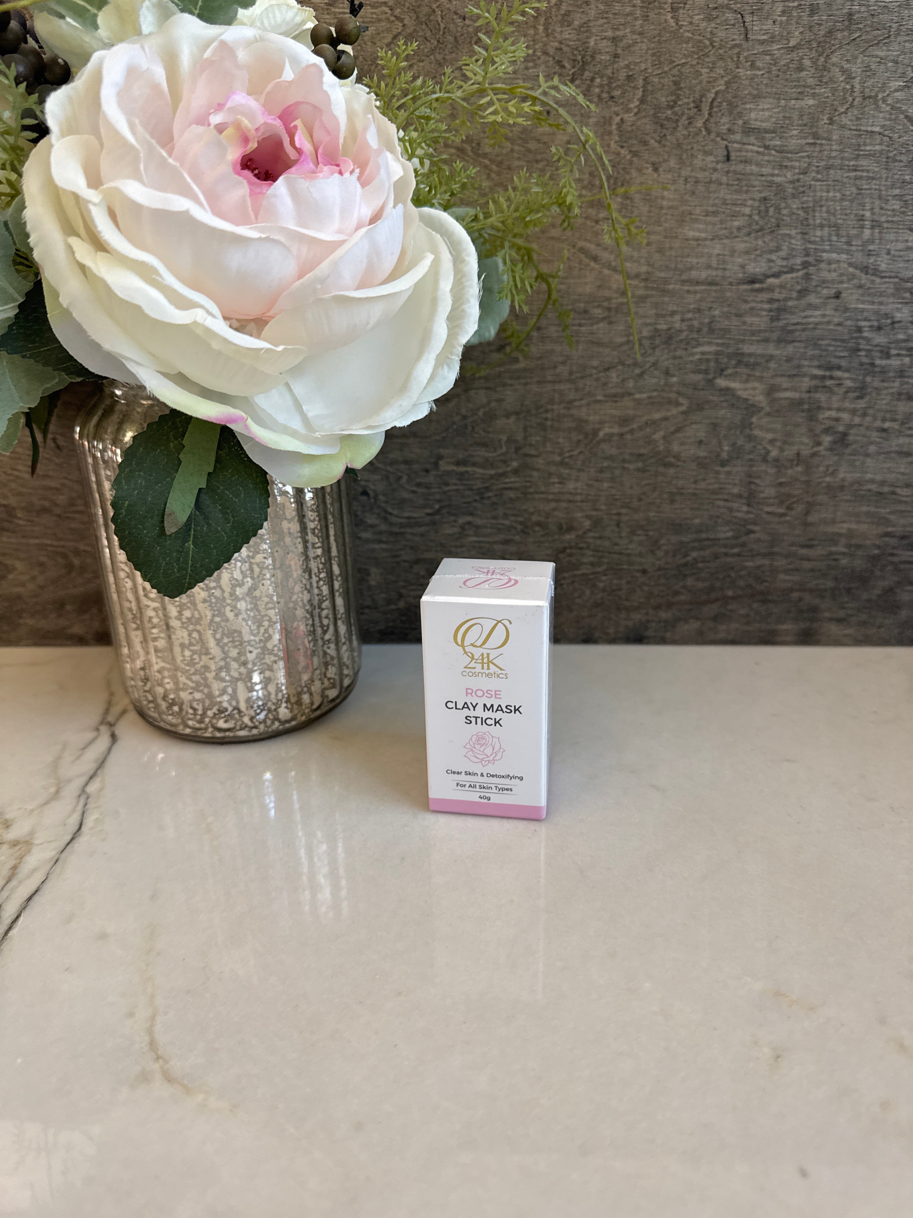 Rose Clay Facial mask Stick by D24K Cosmetics