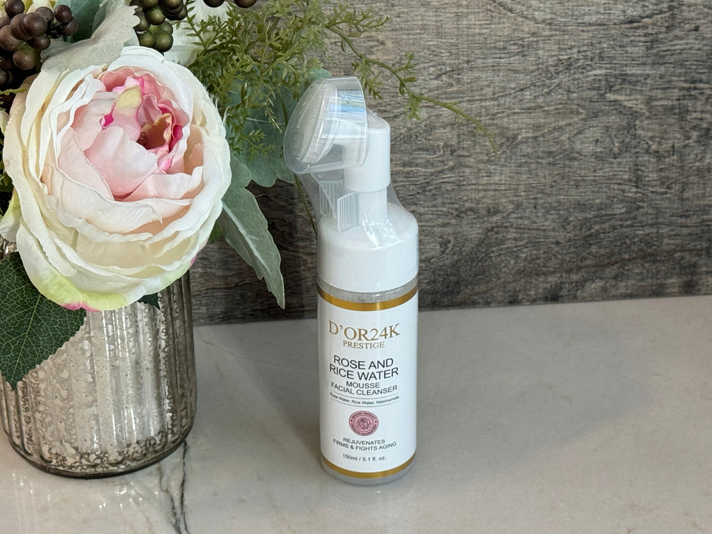 Rose and Rice Water Mousse Facial cleanser