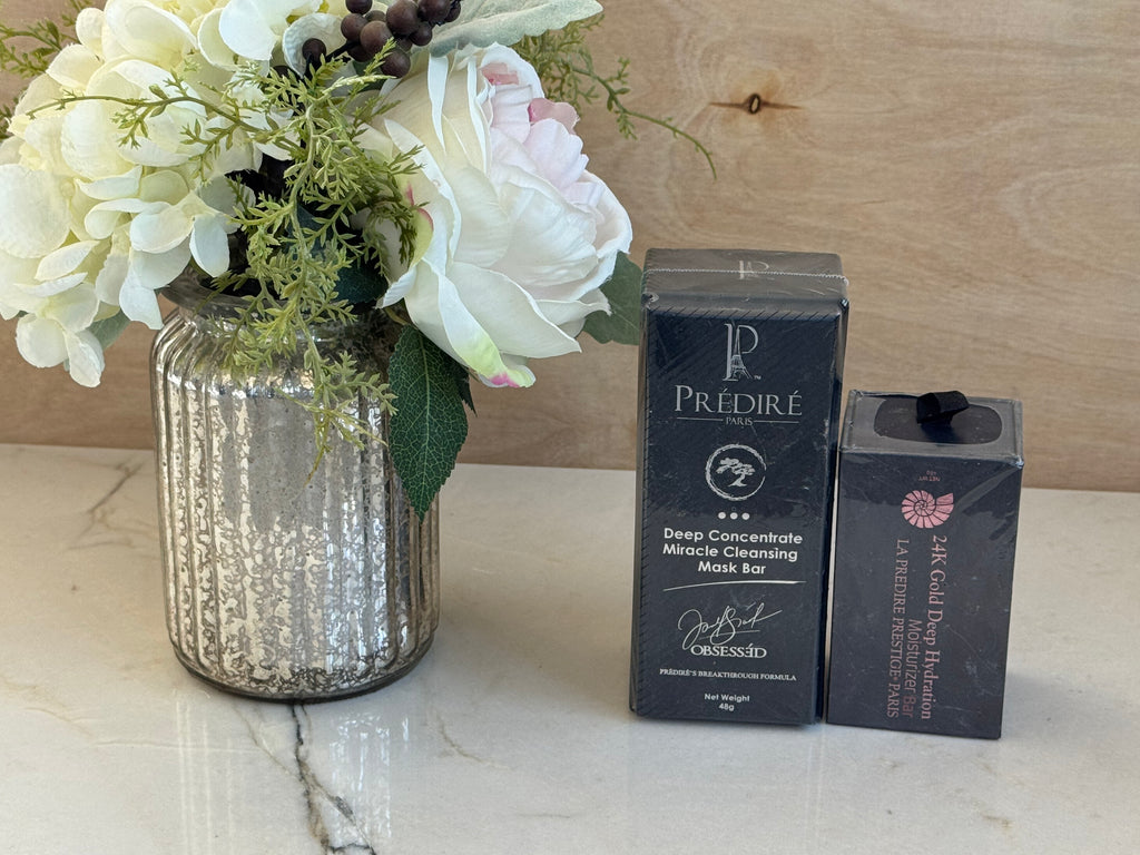 24K Gold Deep Hydration  Facial Moisturizing Bar + Deep Facial concentrate Miracle Cleansing Bar