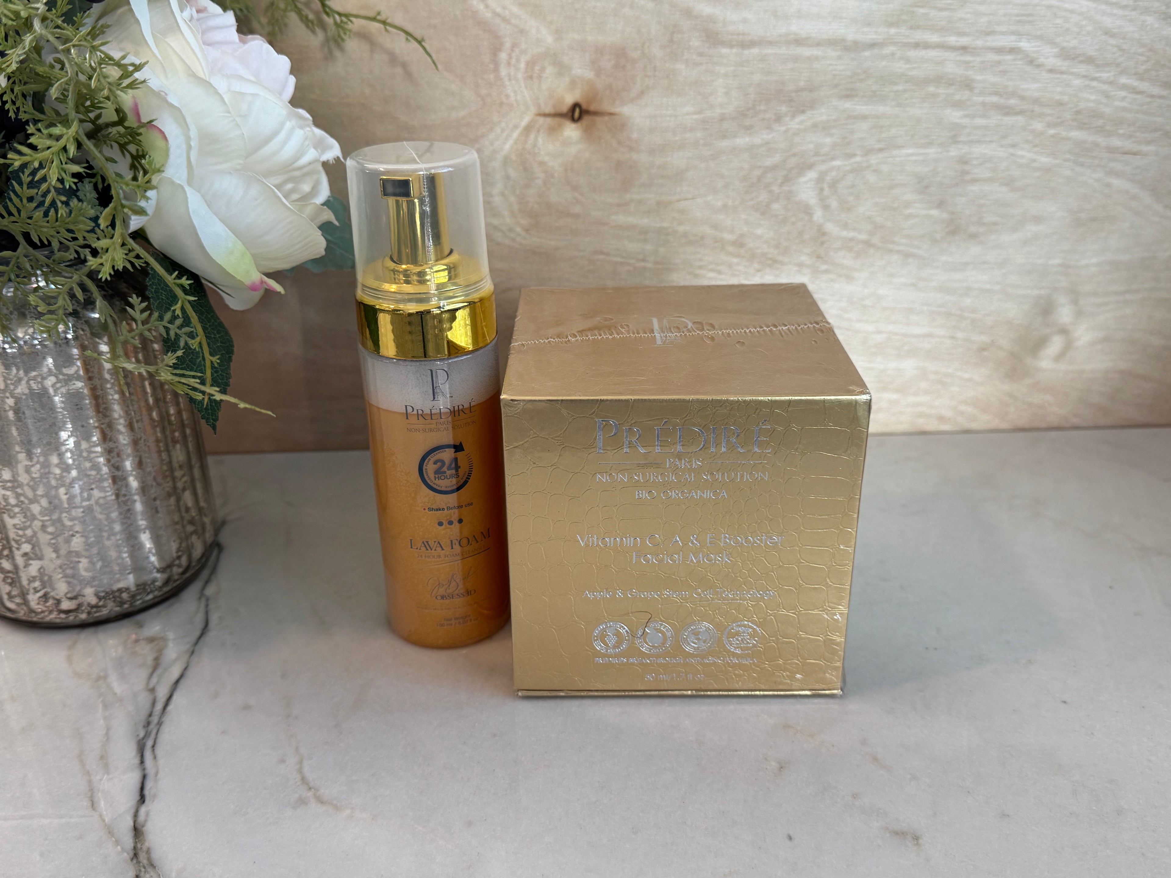 Golden Magnetic Mud Facial mask + Hydrating Lava Foam Facial cleanser
