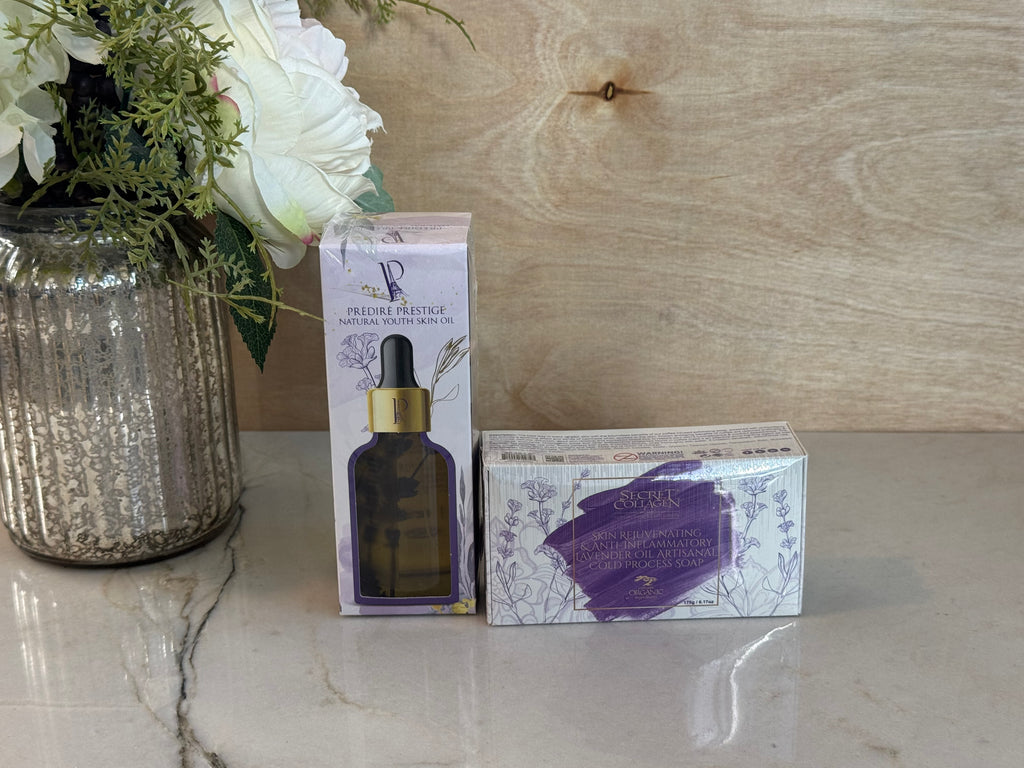 Lavender Self-Care Duo – Lavender Bar Soap & Lavender Nourishing Skin Oil