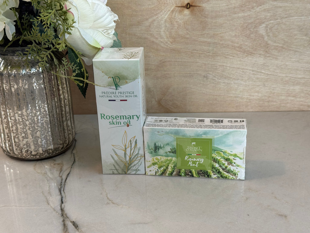 Rosemary Mint Self-Care Duo – Cold-Processed Bar Soap & Nourishing Skin Oil