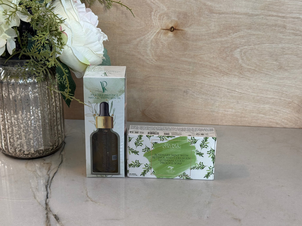 Rosemary Mint Self-Care Duo – Cold-Processed Bar Soap & Nourishing Skin Oil