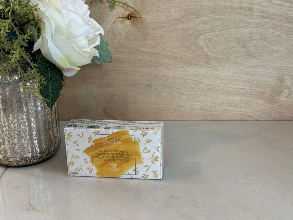 Skin Brightening Oatmeal Soap w/ Retinol & Collagen by Secret Collagen