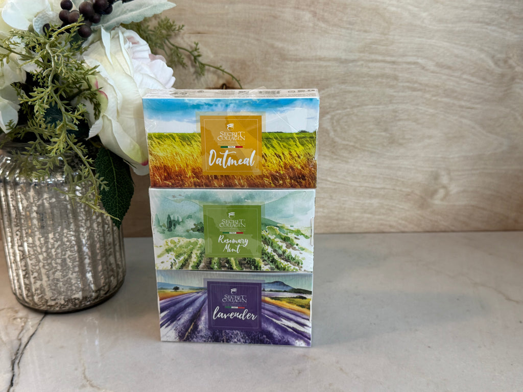 Luxury 3-Piece Bar Bundle (Oatmeal + Rosemary Mint + Lavender) by Secret Collagen