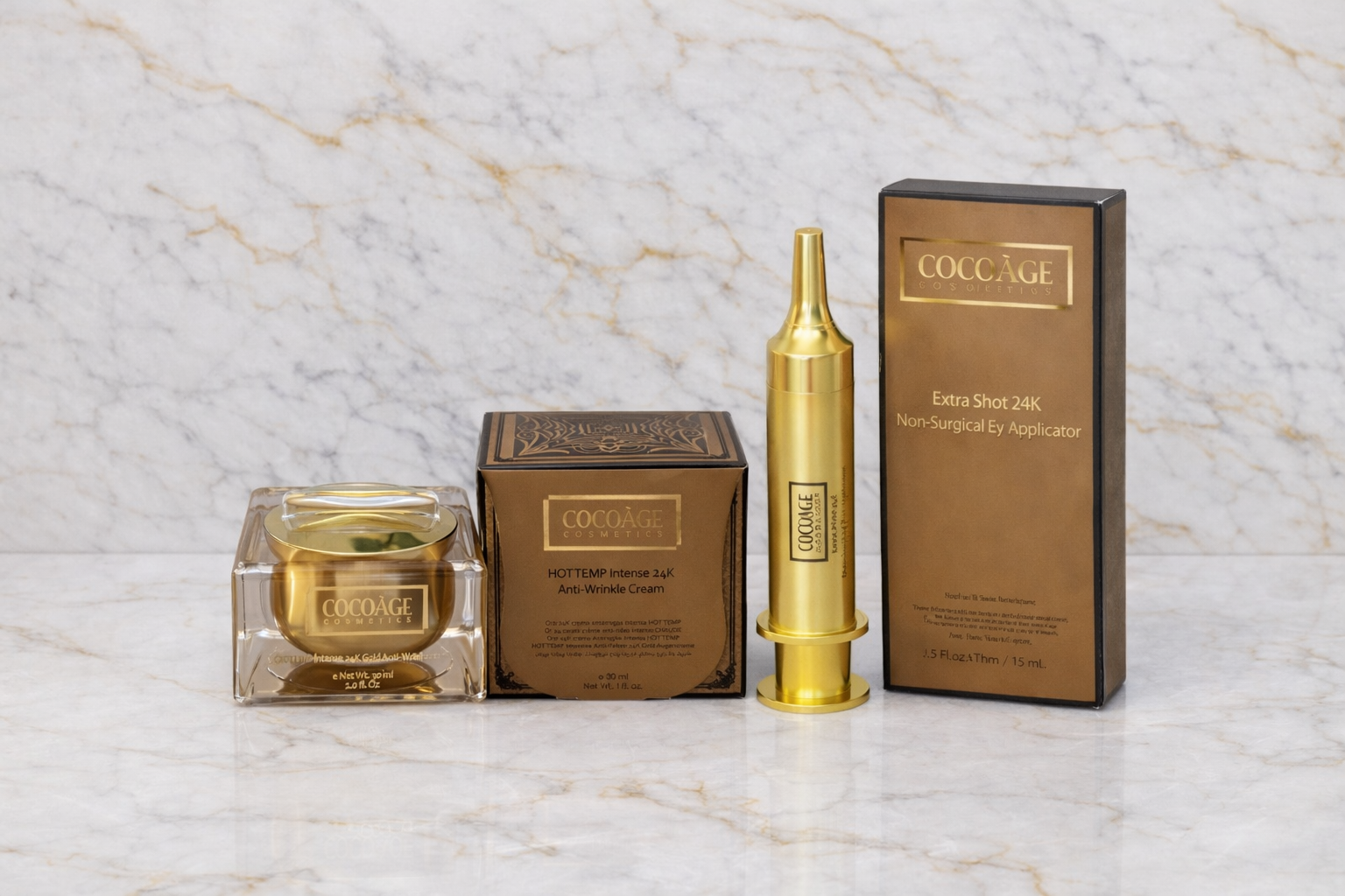 24K Power Pair Bundle! Intense Anti-Wrinkle Cream + Extra Shot Eye Applicator