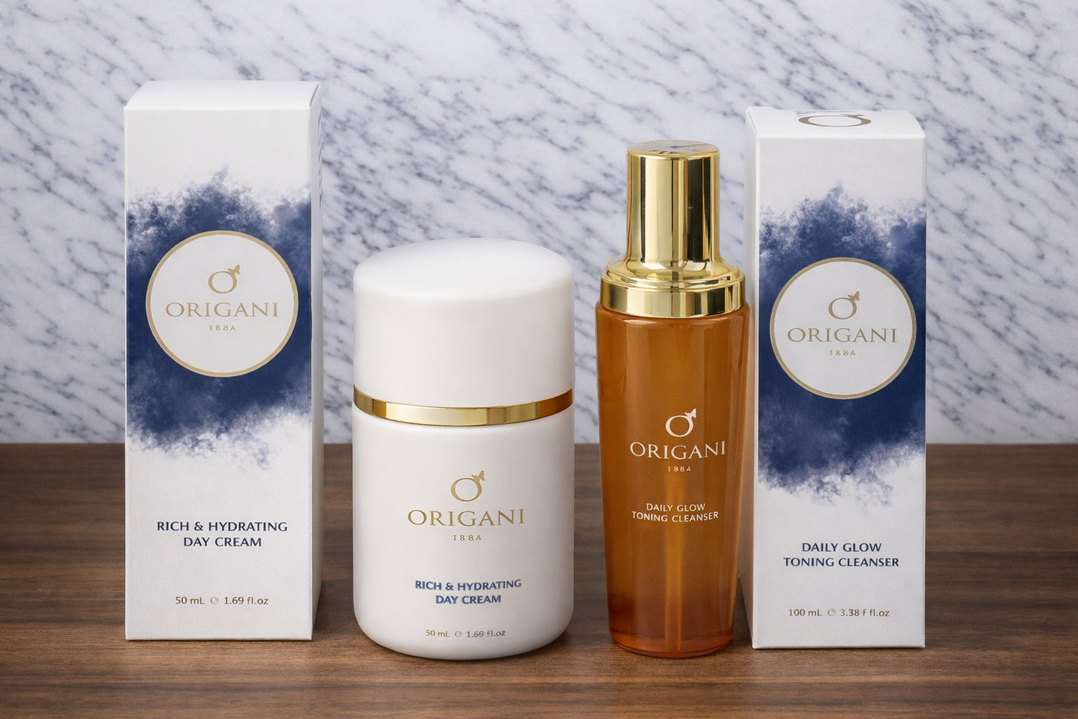 Origani Edra Skincare Duo Bundle: Rich & Hydrating Day Cream + Daily Glow Toning